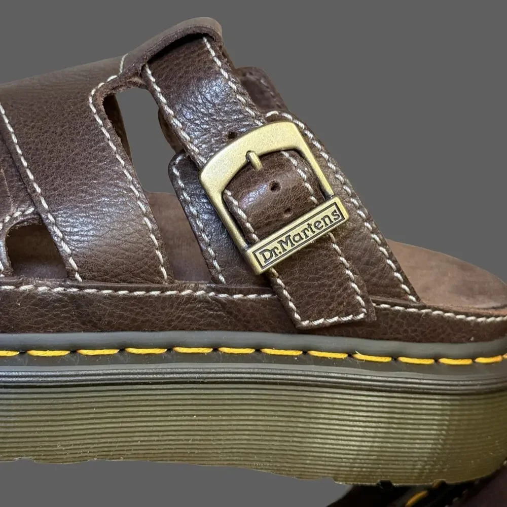 Dr. Martens Maxxy Slide Brown Rogue Leather Sz 11